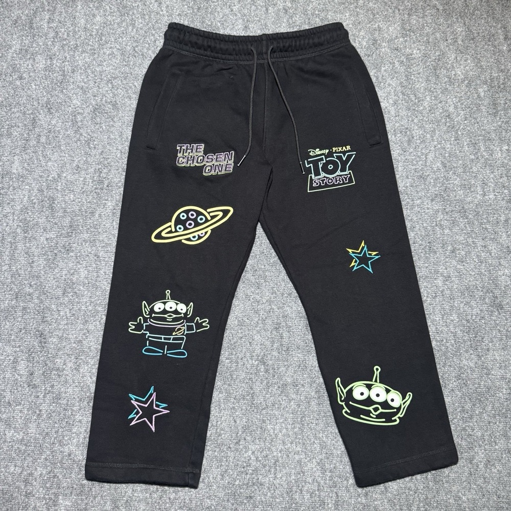 Shoe Palace Disney Pixar Toy Story Black Graphic Fleece Sweatpants Small Alien